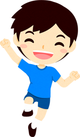 ジャンプする人々のイラスト_男の子