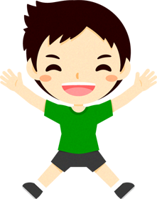 ジャンプする人々のイラスト_男の子2