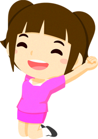 ジャンプする人々のイラスト_女の子4