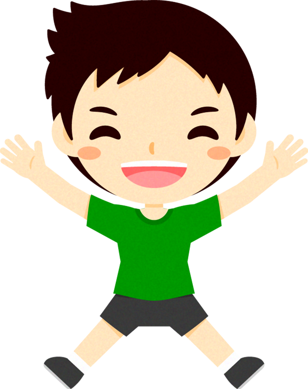 ジャンプする人々のイラスト_男の子2