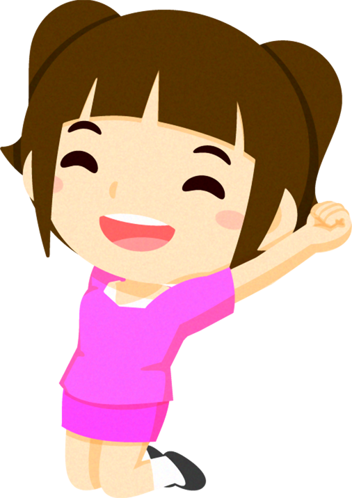 ジャンプする人々のイラスト_女の子4