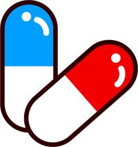 飲み薬のイラスト/カプセル２個