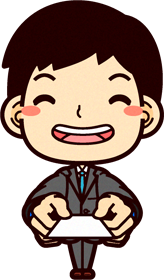 名刺を差し出すビジネスマンのイラスト