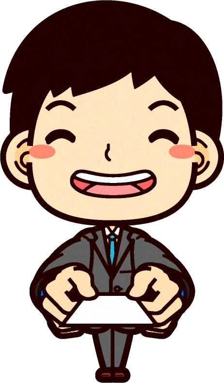 ビジネスマンのイラスト/名刺を差し出す