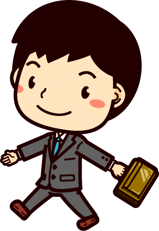 ビジネスマンのイラスト/歩く