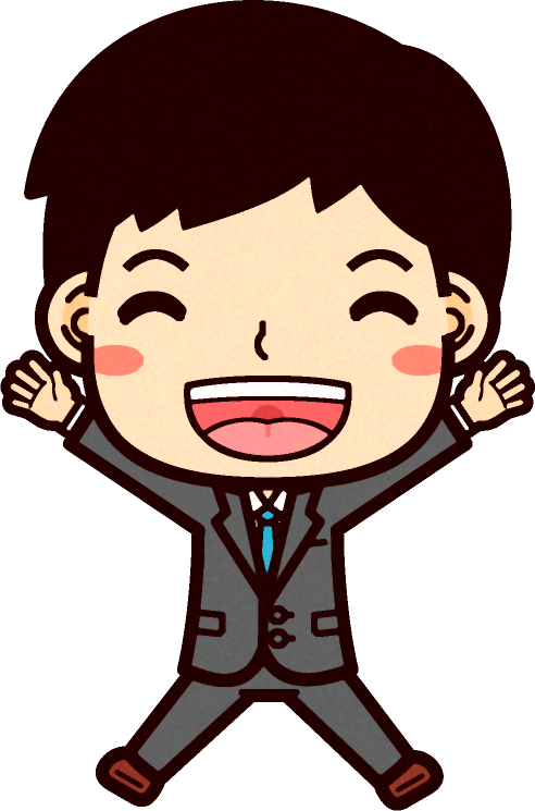 ビジネスマンのイラスト/ジャンプする