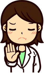 女性の栄養士イラスト/拒絶する