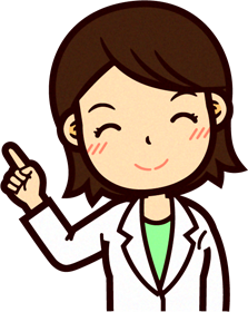 女性の栄養士イラスト/斜め上を指さす