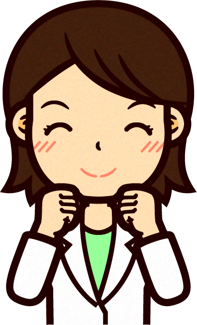 女性の栄養士イラスト/ガッツポーズ