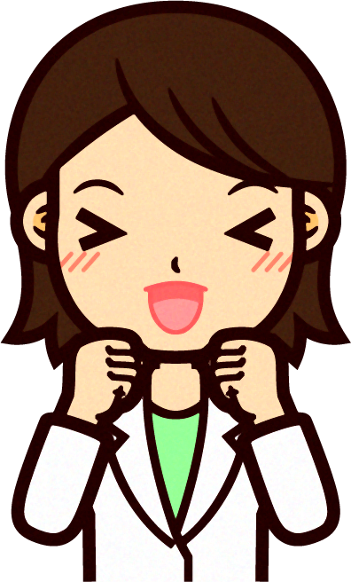 女性の栄養士イラスト/気分が高ぶる