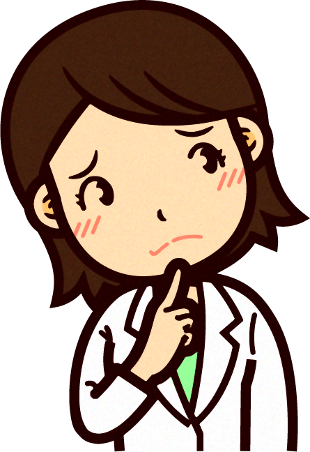 女性の栄養士イラスト/思案する