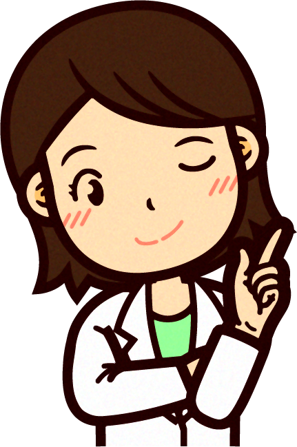 女性の栄養士イラスト/ポイントを指摘する