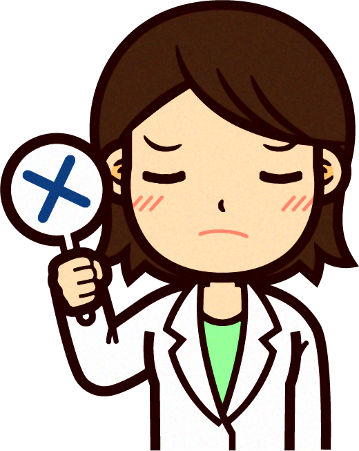 女性の栄養士イラスト/不正解