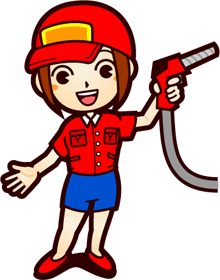 ガソリンスタンドのスタッフイラスト