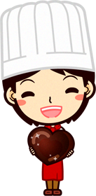 パティシエールのイラスト/チョコレートを持つ