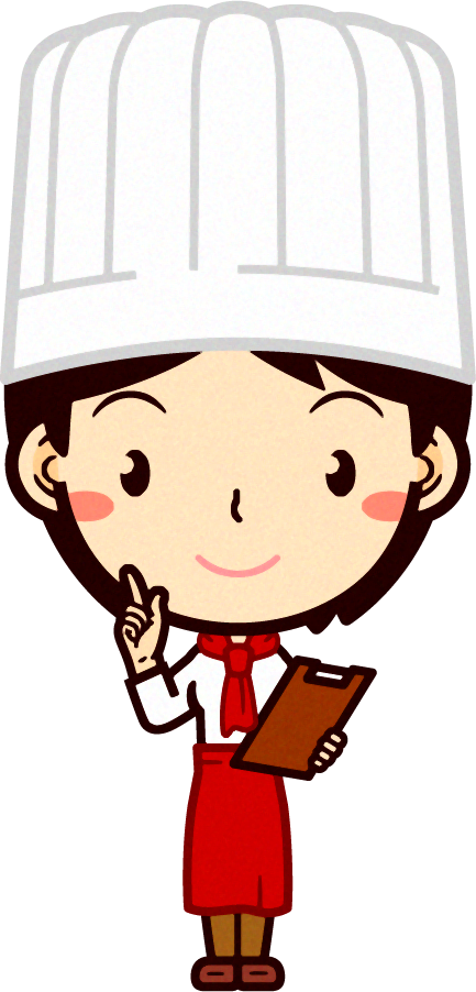 パティシエールのイラスト/ここポイントです