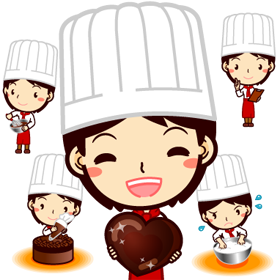 パティシエのイラスト