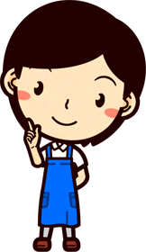 女性ショップ店員イラスト/ポイントです