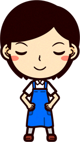 女性ショップ店員イラスト/なんだか誇らし