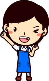 女性ショップ店員イラスト/ガッツポーズ