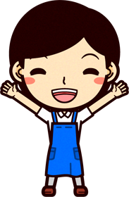 女性ショップ店員イラスト/手を広げる