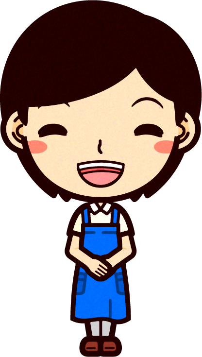 女性ショップ店員イラスト/笑顔で応対