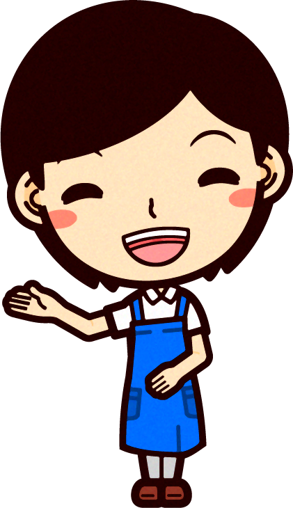 女性ショップ店員イラスト/案内する
