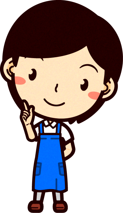 女性ショップ店員イラスト/ポイントです