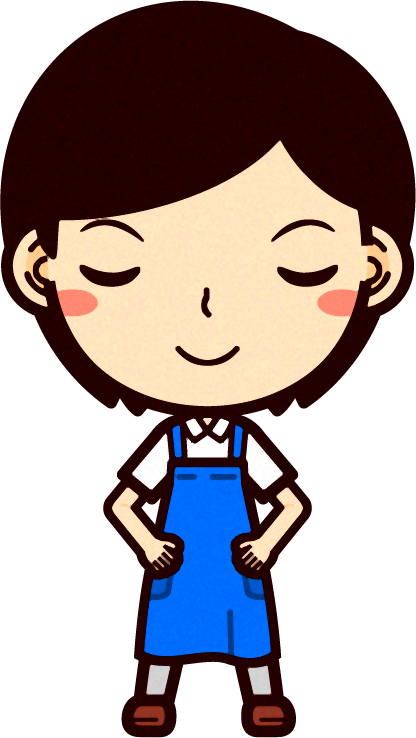 女性ショップ店員イラスト/なんだか誇らしい