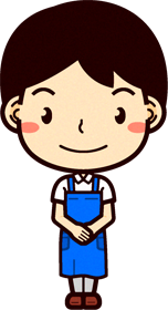 男性ショップ店員イラスト