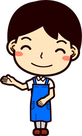 男性ショップ店員イラスト/案内する