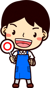 男性ショップ店員イラスト/正解です