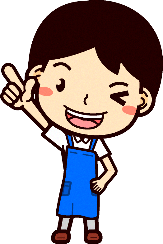 男性ショップ店員イラスト/ポイントです
