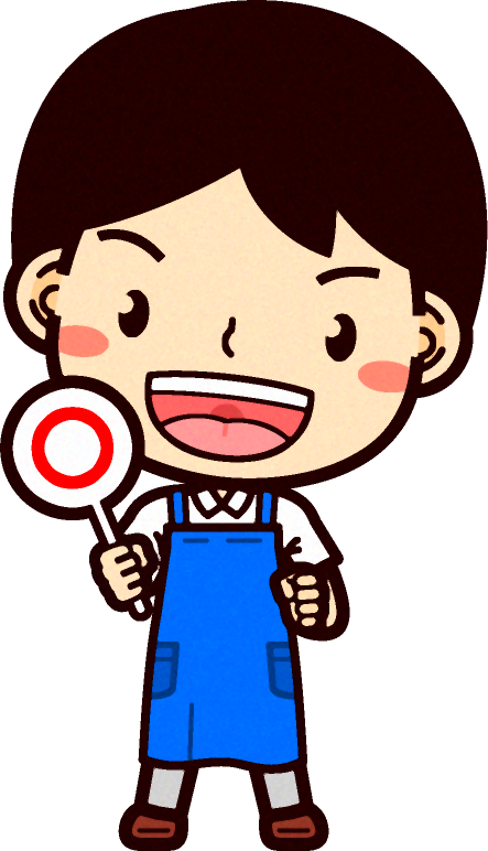 男性ショップ店員イラスト/正解です