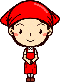 女性スーパーマーケット店員イラスト