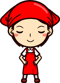 女性スーパーマーケットの店員イラスト/なんだか誇らしい