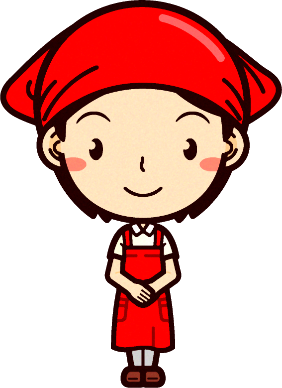 女性スーパーマーケット店員イラスト