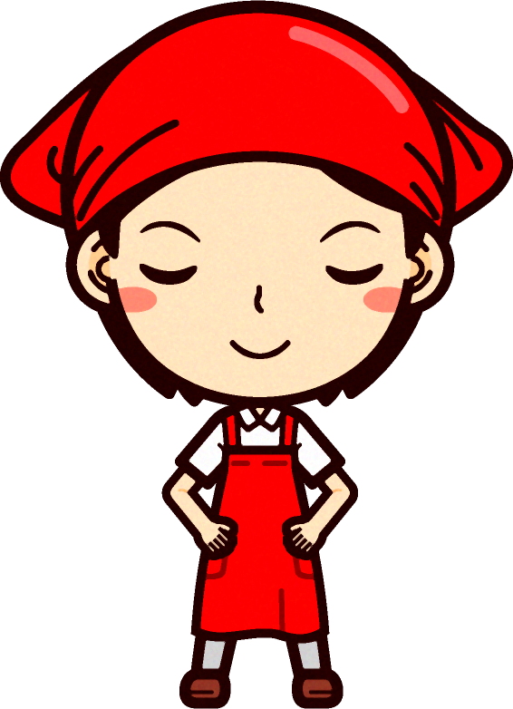 女性スーパーマーケットの店員イラスト/なんだか誇らしい