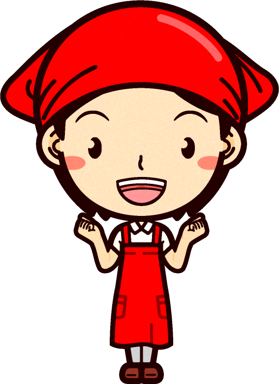 女性スーパーマーケットの店員イラスト/ガッツポーズ2