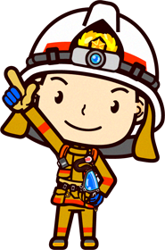 消防士イラスト/ポイントです