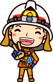 消防士イラスト/ブイサイン