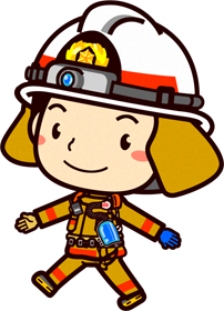 消防士イラスト/歩く