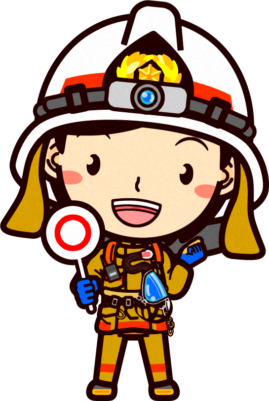 女性の消防士イラスト/正解です