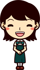 野菜ソムリエのイラスト/笑顔で対応