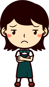 野菜ソムリエのイラスト/腕組みして思案する