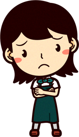 野菜ソムリエのイラスト/腕組みして困り顔