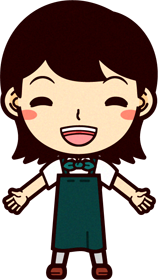 野菜ソムリエのイラスト/笑顔で手を広げる