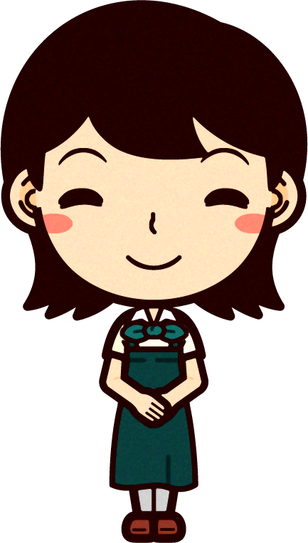 野菜ソムリエのイラスト/ほほ笑む