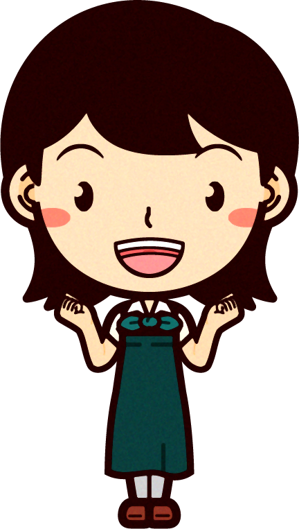 野菜ソムリエのイラスト/両手でガッツポーズ