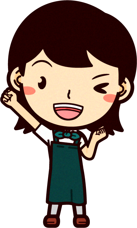 野菜ソムリエのイラスト/ガッツポーズ